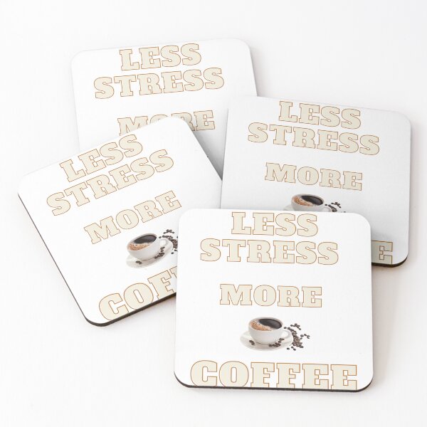 Item preview, less stress more coffee designed and sold by anouar-store.