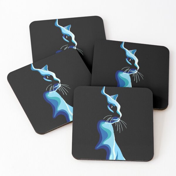 Artikelvorschau, Blaue Katzensilhouette entworfen und verkauft von Carolinejclark.