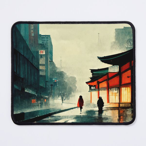 Item preview, Japanese town Lofi Aesthetic No. 5 designed and sold by WolfPack-Art.