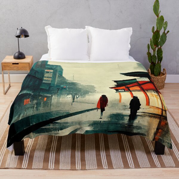 Item preview, Japanese town Lofi Aesthetic No. 5 designed and sold by WolfPack-Art.