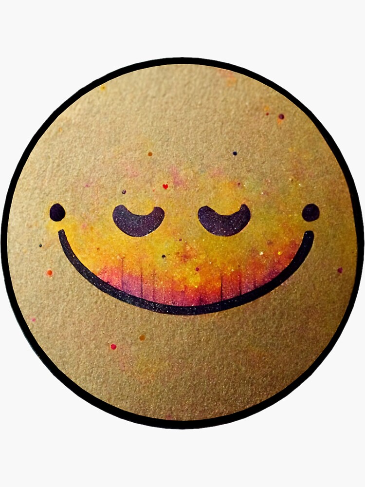 Weird Smiley Face Version 4 Sticker For Sale By Smileydan Redbubble