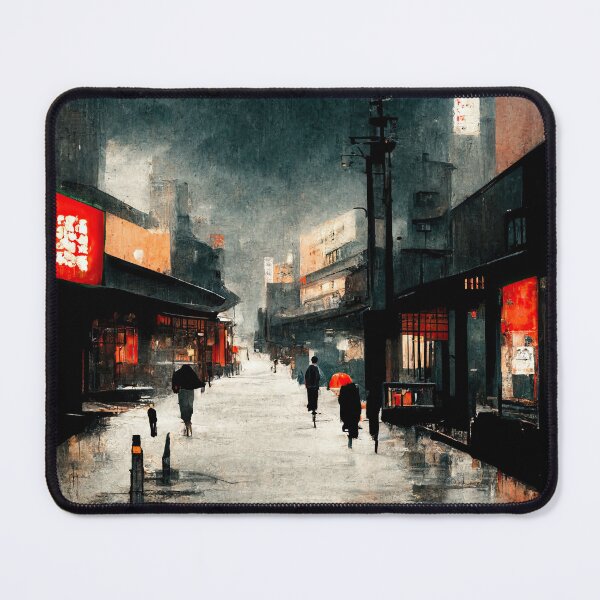 Item preview, Japanese town Lofi Aesthetic No. 7 designed and sold by WolfPack-Art.