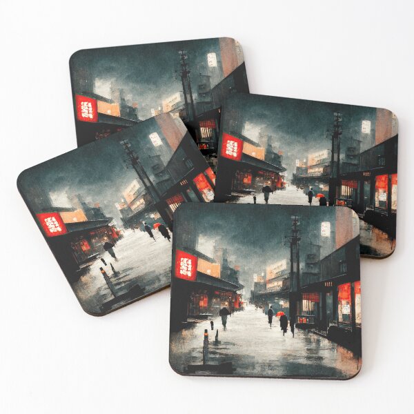 Item preview, Japanese town Lofi Aesthetic No. 7 designed and sold by WolfPack-Art.
