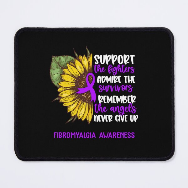 Item preview, Fibromyalgia Awareness - Support the Fighters Admire the Survivors Remember the Angels Never Give Up designed and sold by whlrcheryl.