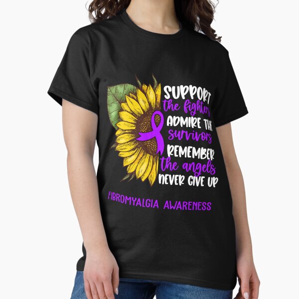 Item preview, Fibromyalgia Awareness - Support the Fighters Admire the Survivors Remember the Angels Never Give Up designed and sold by whlrcheryl.