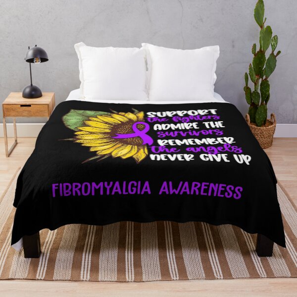 Item preview, Fibromyalgia Awareness - Support the Fighters Admire the Survivors Remember the Angels Never Give Up designed and sold by whlrcheryl.