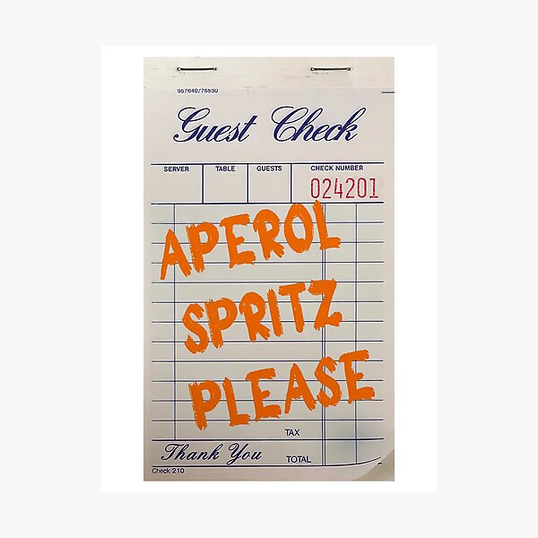 Item preview, Guest Check Aperol Spritz Please designed and sold by AlexReidd.