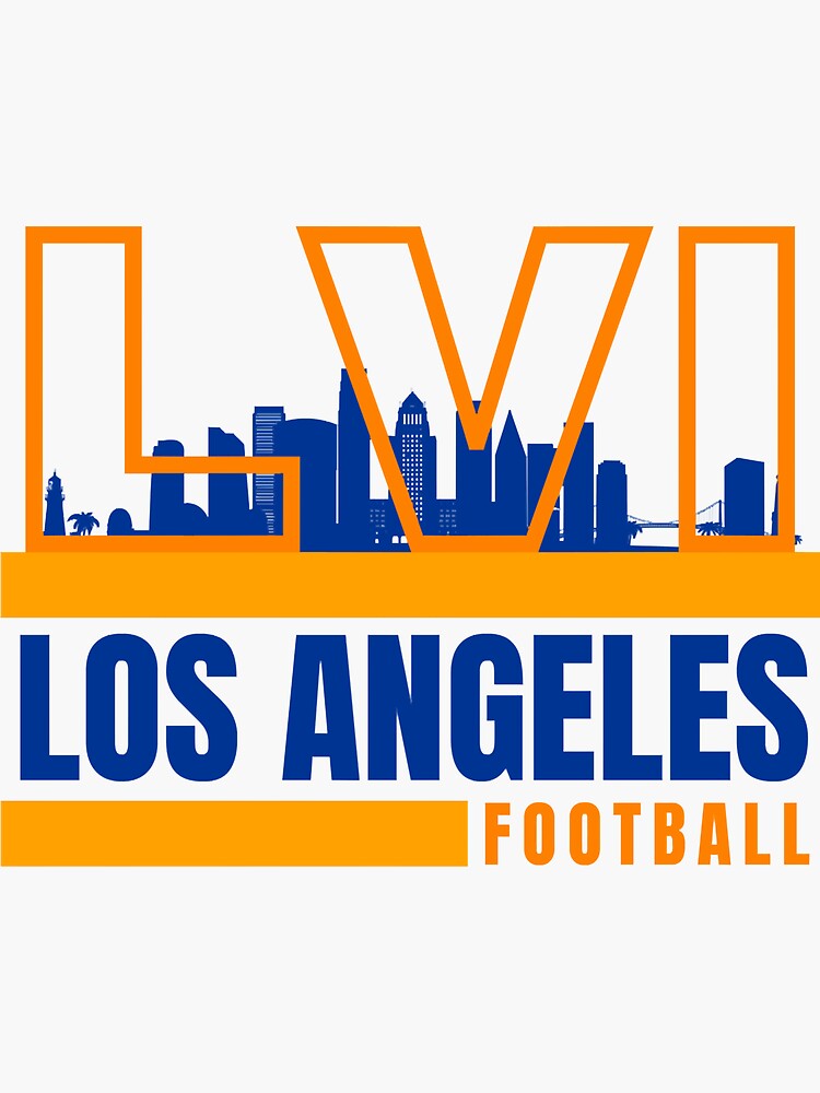Los Angeles Football Yellow Blue Orange Los Angeles Rams NFL Apparel Super  Bowl LVI Sticker for Sale by DANIELLYNCH