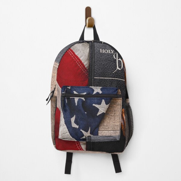 Item preview, Holy Bible with Gavel on an American Flag designed and sold by Leslie Banks.