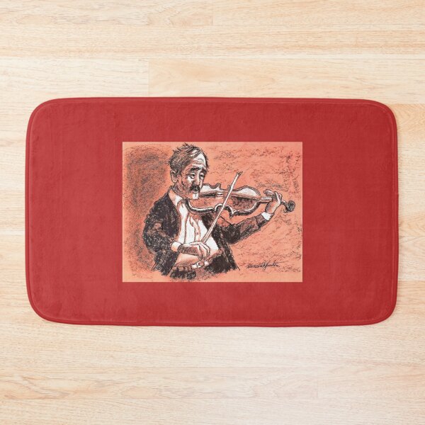 Item preview, Old Man Playing His Violin - Charcoal Print By Don Sylvester designed and sold by DonSylvester.