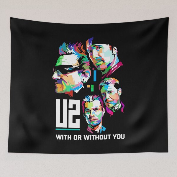 Item preview, Vintage Ú2 With Or Without You Tee – Ú2 Rock Band Members Color Art – Shirt For Men Ú2 Legends Handmade designed and sold by pratsbusson.