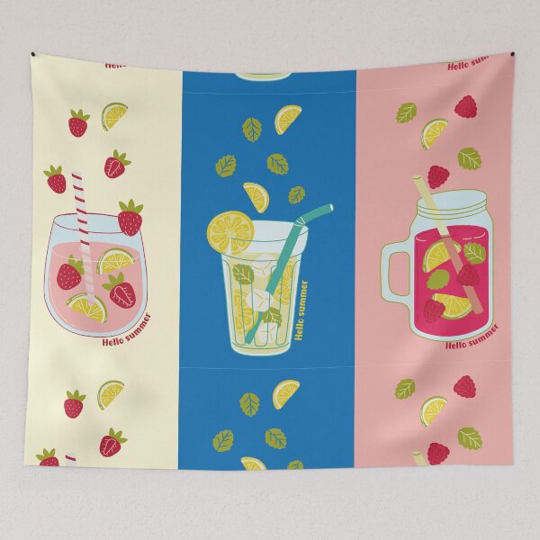 Item preview, Drink in a jar raspberry lemon mint aesthetic lemonade cocktail strawberry iced tea hello summer aesthetic beverage designed and sold by Novel-ty.