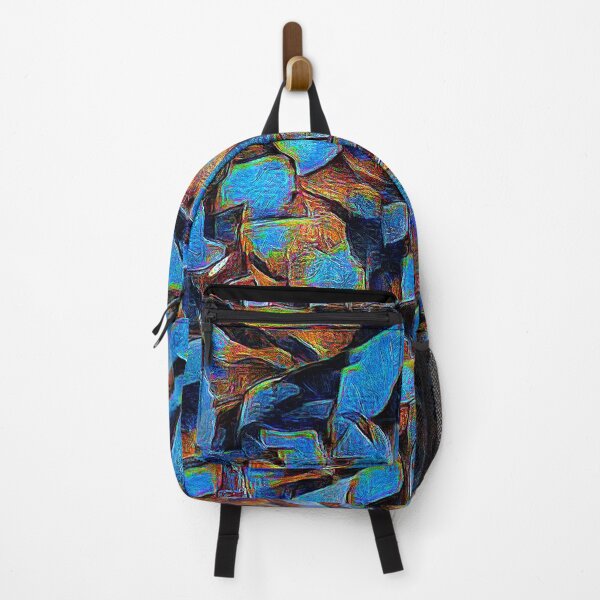 Item preview, Blue Cubist - Bohemian Reflection In Blue and Gold Tones designed and sold by Lawrence White.