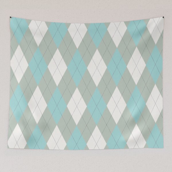 Item preview, Argyle Pattern in Pinapple, Spring Bud, Turquoise & White designed and sold by patternplaten.