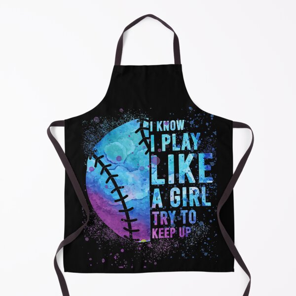 Item preview, I Know I Play Like A Girl Try To Keep Up Softball Funny Softball Women Girls designed and sold by MichelSorour.