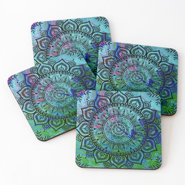 Item preview, Fluid Art Design - Flip Cup Technique - Bright Colors Mandala designed and sold by AussieMuma.
