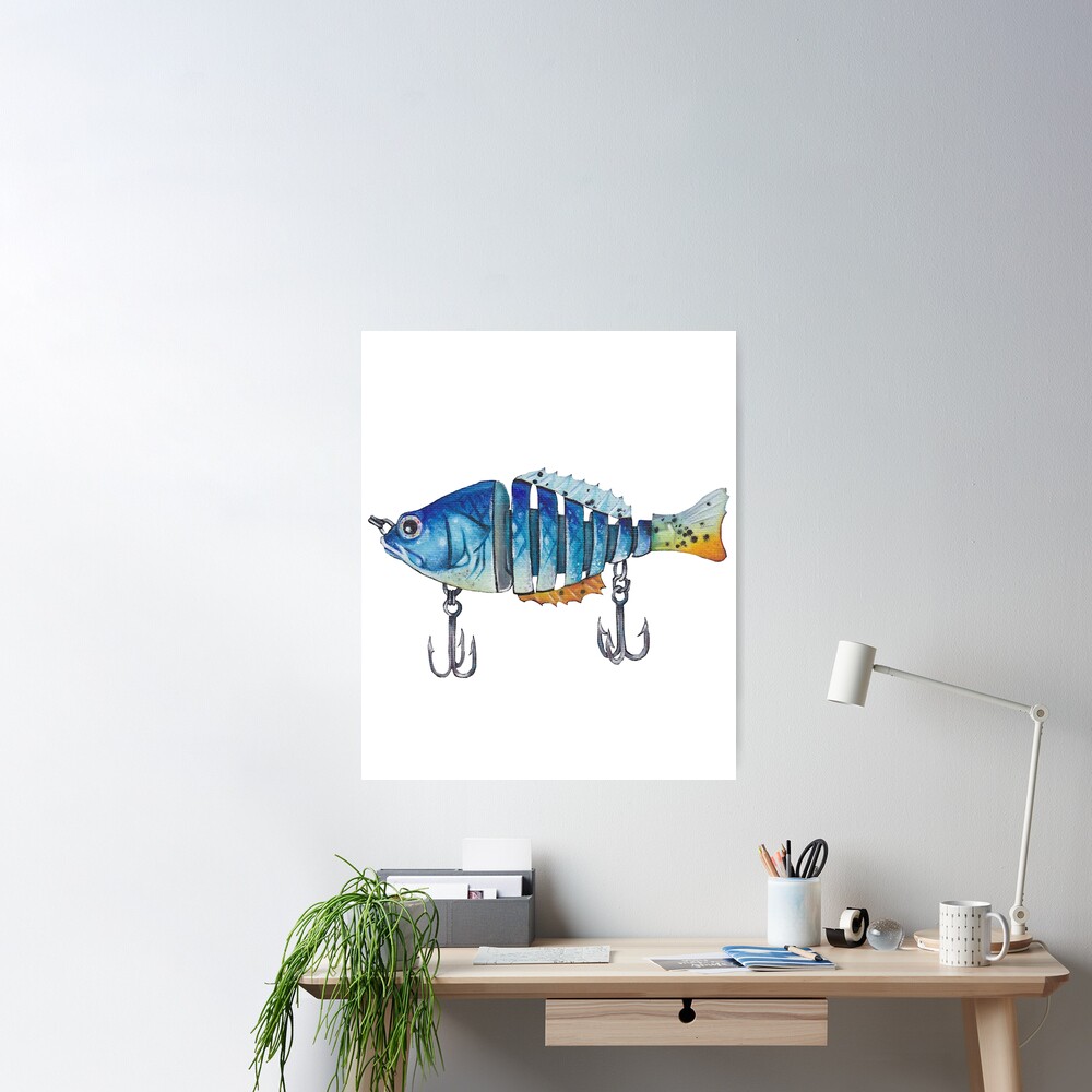 Funny Fishing Lure Fisher Gift Poster for Sale by OliverGordon
