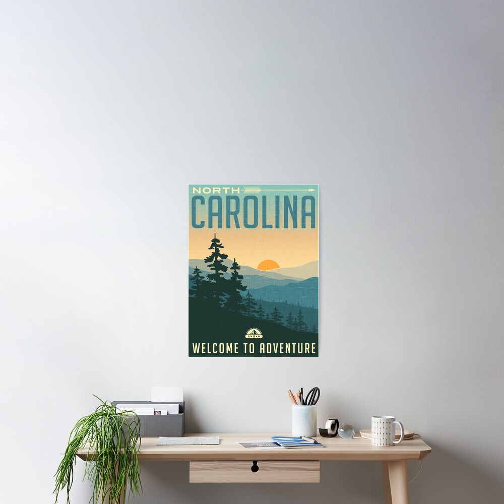 Welcome to Adventure - North Carolina Poster