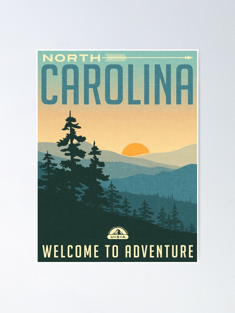 Alternate view of Welcome to Adventure - North Carolina Poster