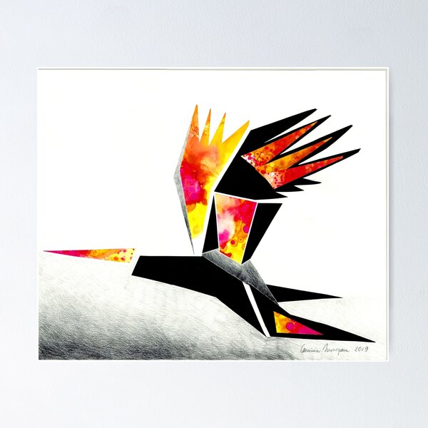 Flight, mixed media Poster