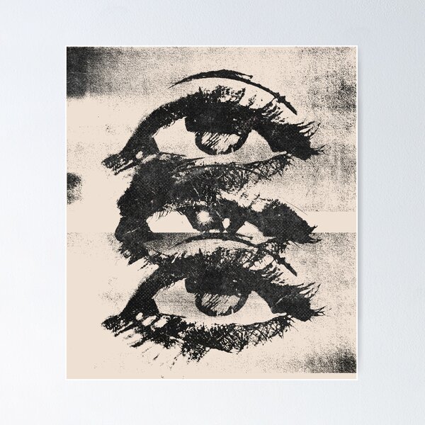 Item preview, Grunge Eyes (BLK) designed and sold by shopbyargo.