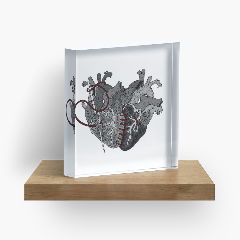 Two Hearts, Bound By Love Acrylic Block