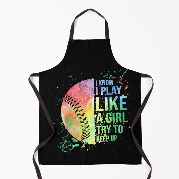Item preview, I Know I Play Like A Girl Try To Keep Up Softball Gift designed and sold by MichelSorour.