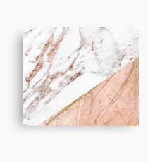 Rose gold marble blended Canvas Print