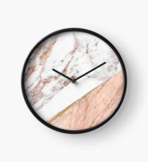 Rose gold marble blended Clock