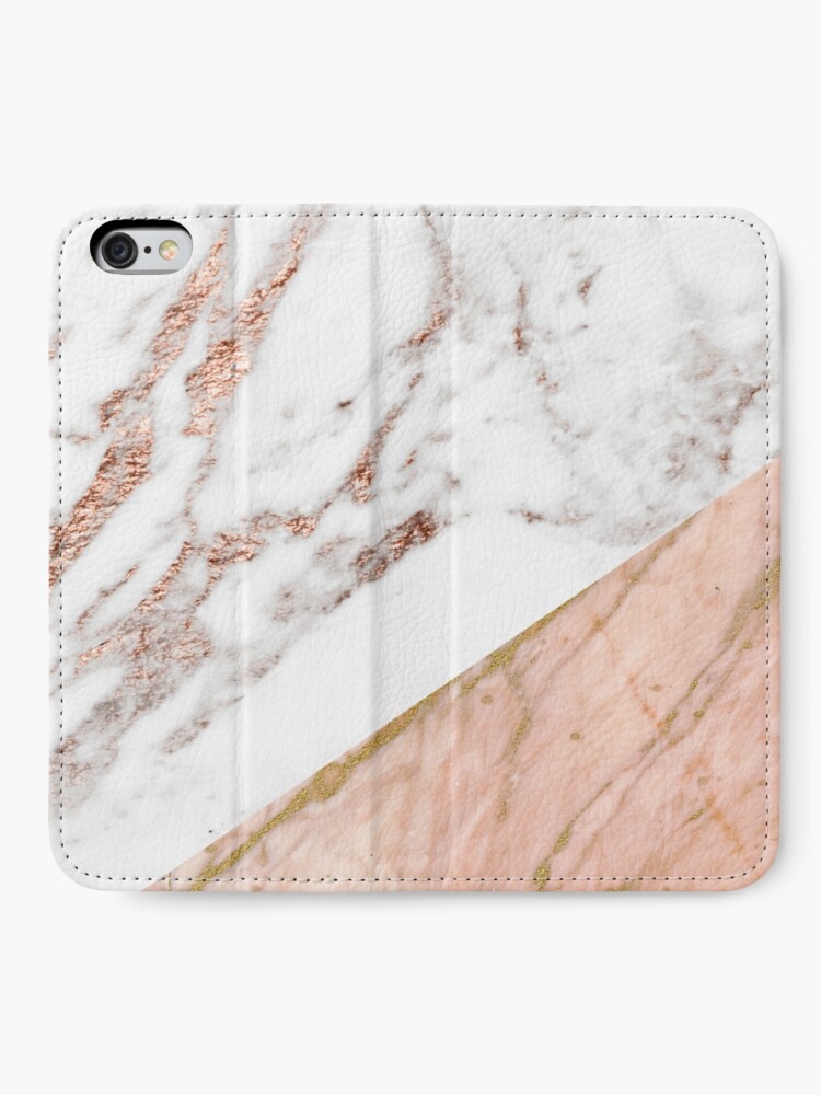 Alternate view of Rose gold marble blended iPhone Wallet
