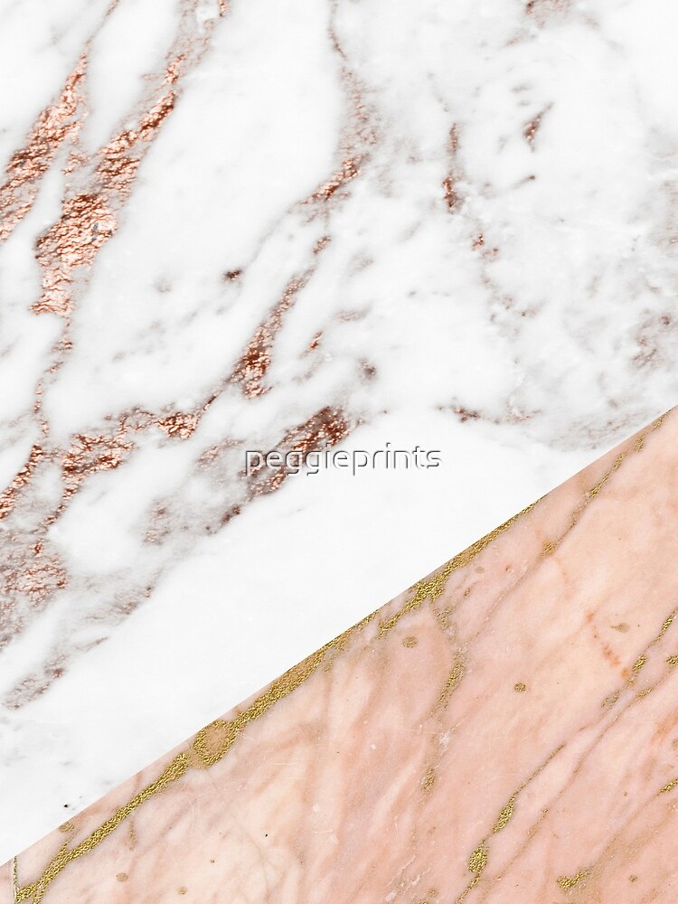 Rose gold marble blended by peggieprints