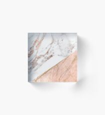 Rose gold marble blended Acrylic Block
