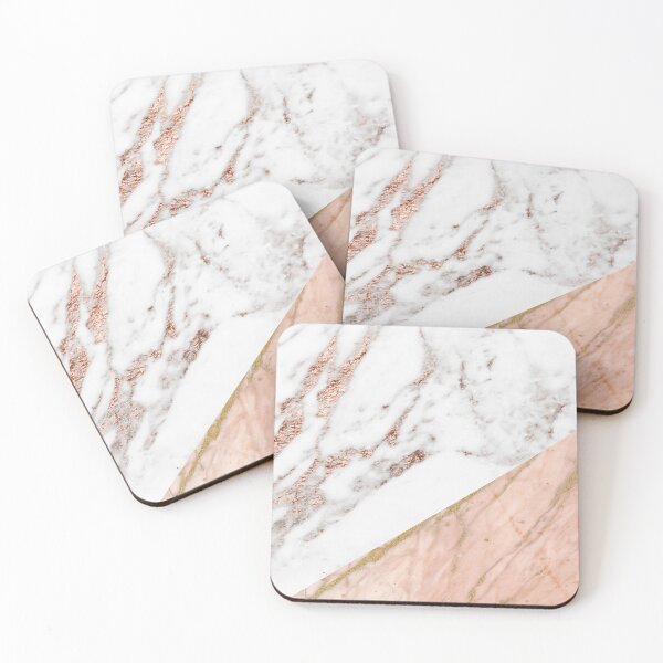 Rose gold marble blended Coasters (Set of 4)
