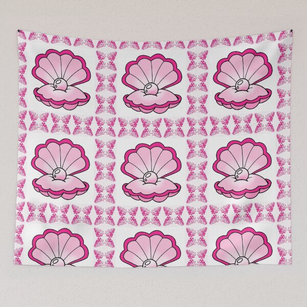 Item preview, The Pearl Oyster Decoration in Fabric Seamless Pattern designed and sold by MyMemoriesArts.
