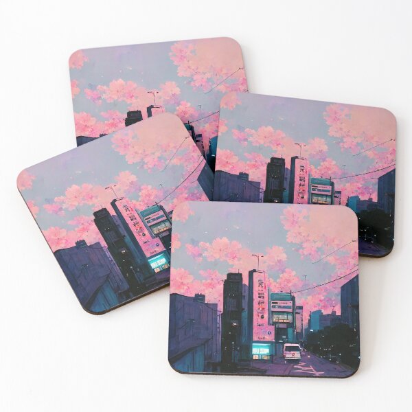 Item preview, Japanese town Lofi Aesthetic No. 9 designed and sold by WolfPack-Art.