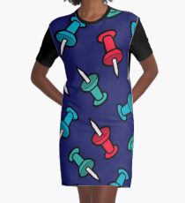 Karte Tack-Muster T-Shirt Kleid