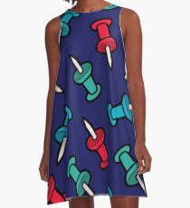 Map Tack Pattern A-Line Dress