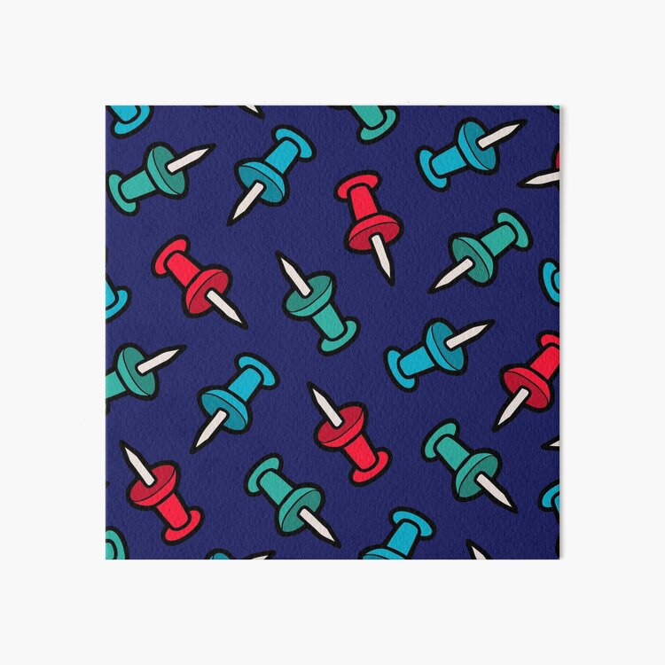Map Tack Pattern Art Board Print