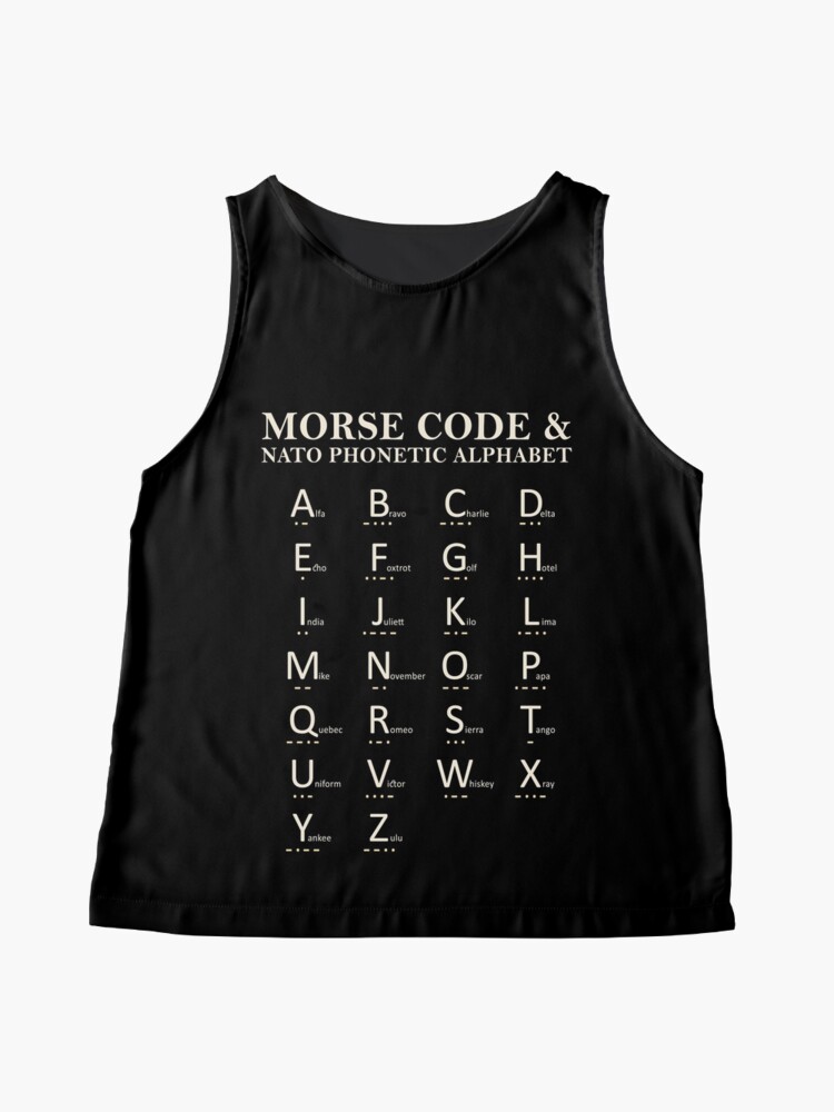 Morse Code And Phonetic Alphabet Sleeveless Top For Sale By Rogue Design Redbubble