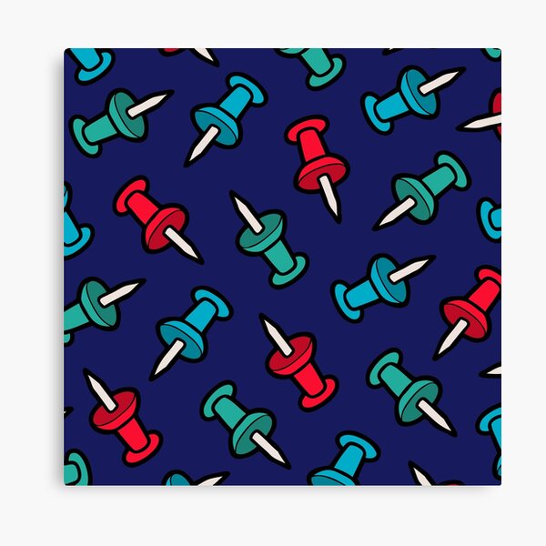Map Tack Pattern Canvas Print