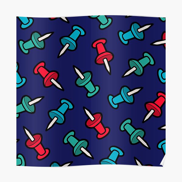 Map Tack Pattern Poster