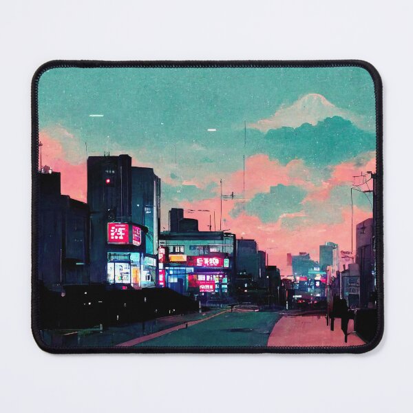 Item preview, Japanese town Lofi Aesthetic No. 10 designed and sold by WolfPack-Art.