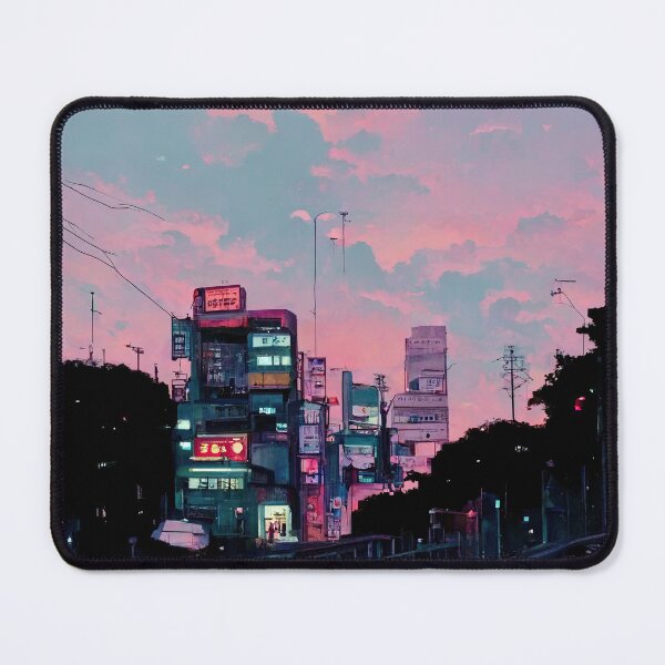 Item preview, Japanese town Lofi Aesthetic No. 11 designed and sold by WolfPack-Art.