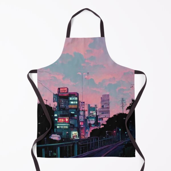 Item preview, Japanese town Lofi Aesthetic No. 11 designed and sold by WolfPack-Art.