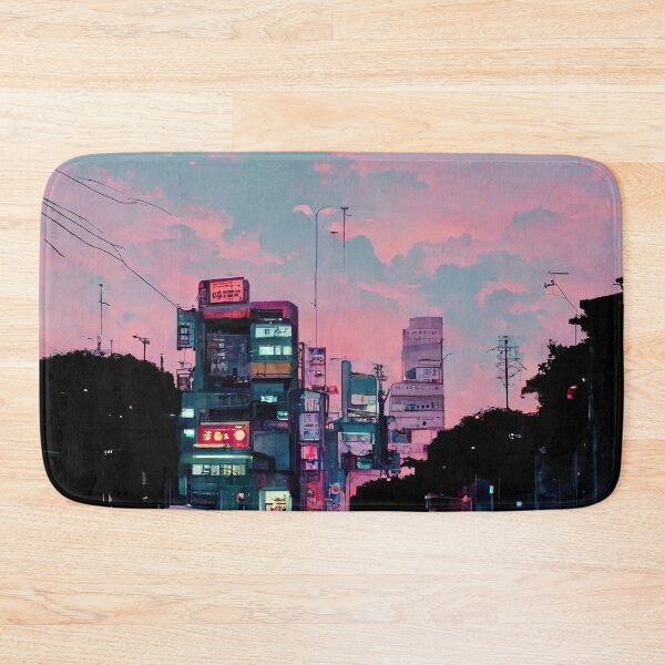 Item preview, Japanese town Lofi Aesthetic No. 11 designed and sold by WolfPack-Art.