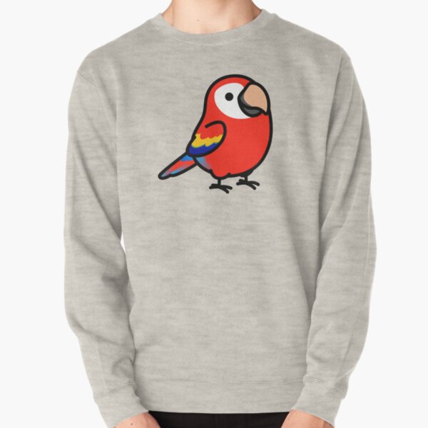 Chubby Scarlet Macaw Pullover Sweatshirt