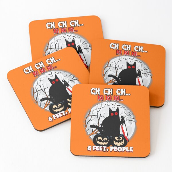Item preview, Black Cat Halloween Six Feet People designed and sold by WoodburyLake.