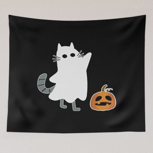 Item preview, Ghost Cat Pumpkin Halloween designed and sold by Teapot-art.