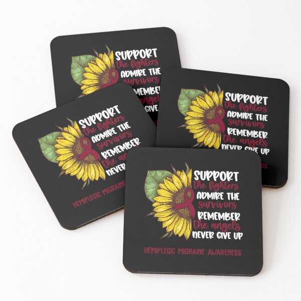Item preview, Hemiplegic Migraine Awareness - Support the Fighters Admire the Survivors Remember the Angels Never Give Up designed and sold by whlrcheryl.