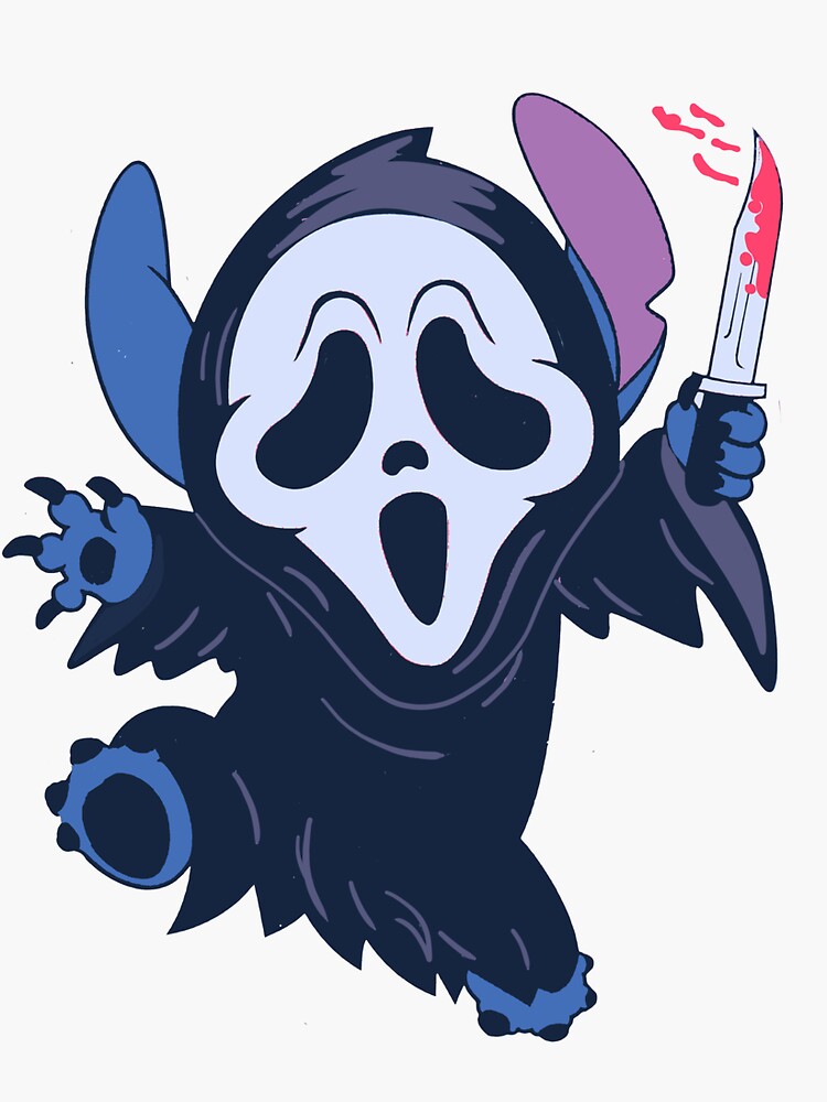 Scream Ghostface Girly Sticker. 